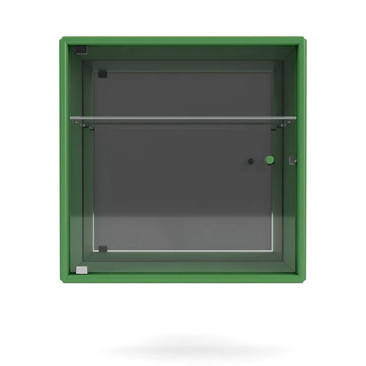 Montana Perfume Wall Mounted Cabinet With Mirror, Parsley Green