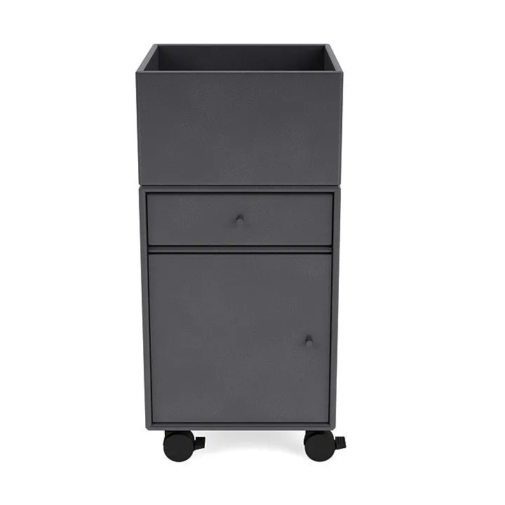 Montana Runner Office Unit On Castors, Carbon Black