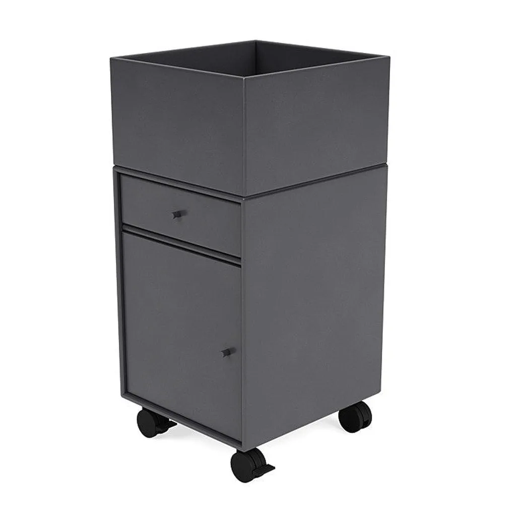 Montana Runner Office Unit On Castors, Carbon Black