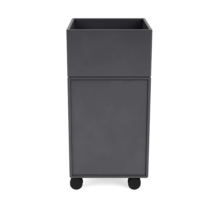 Montana Runner Office Unit On Castors, Carbon Black