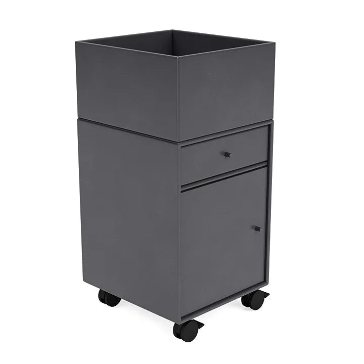 Montana Runner Office Unit On Castors, Carbon Black