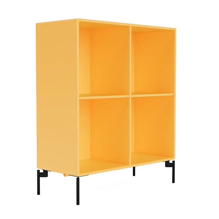 Montana Show Bookcase With Legs, Acacia/Black