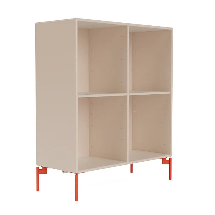Montana Show Bookcase With Legs, Clay/Rosehip