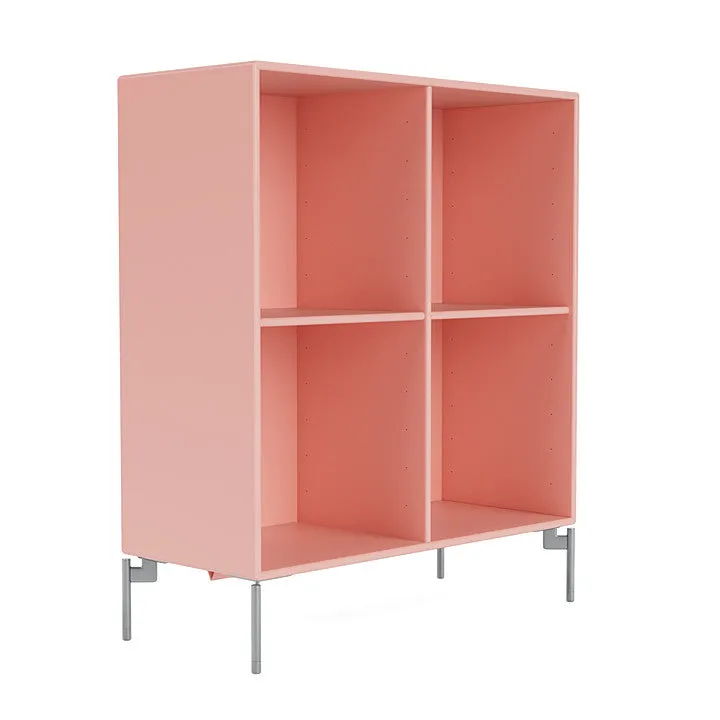 Montana Show Bookcase With Legs, Ruby/Matt Chrome