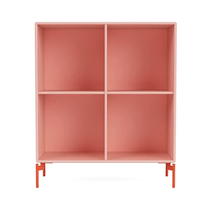 Montana Show Bookcase With Legs, Ruby/Rosehip