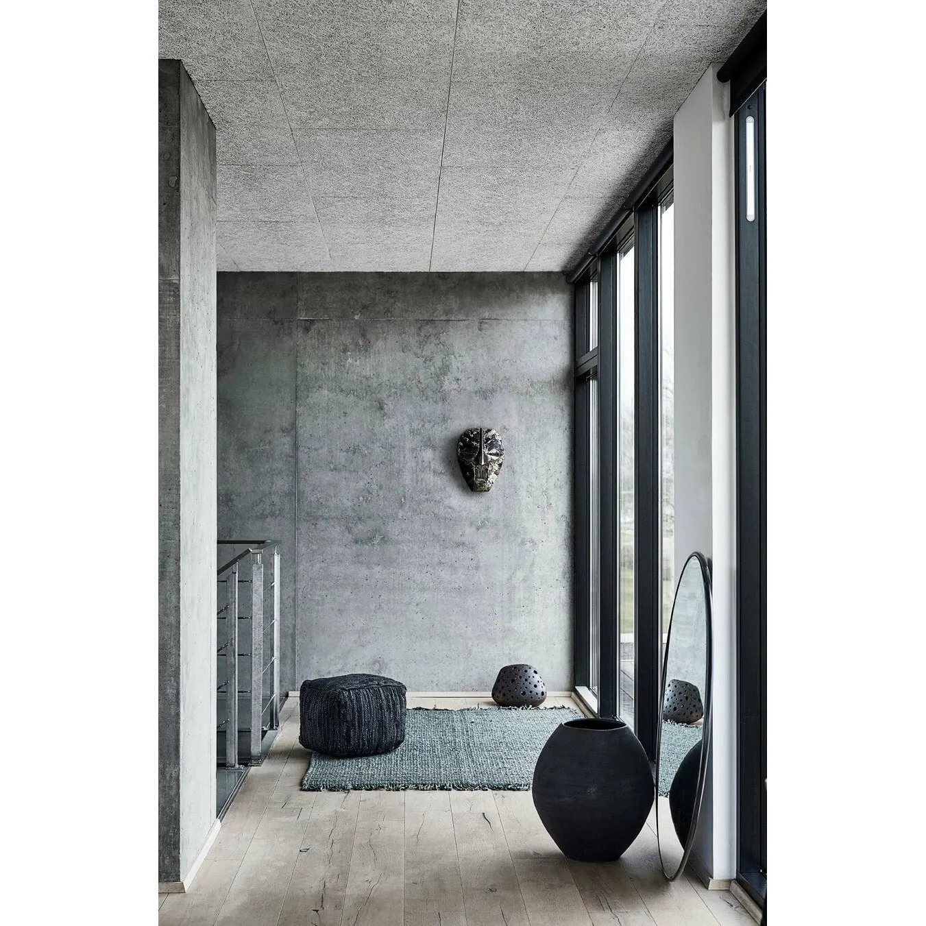 Muubs Copenhagen Mirror Round Black, 110cm