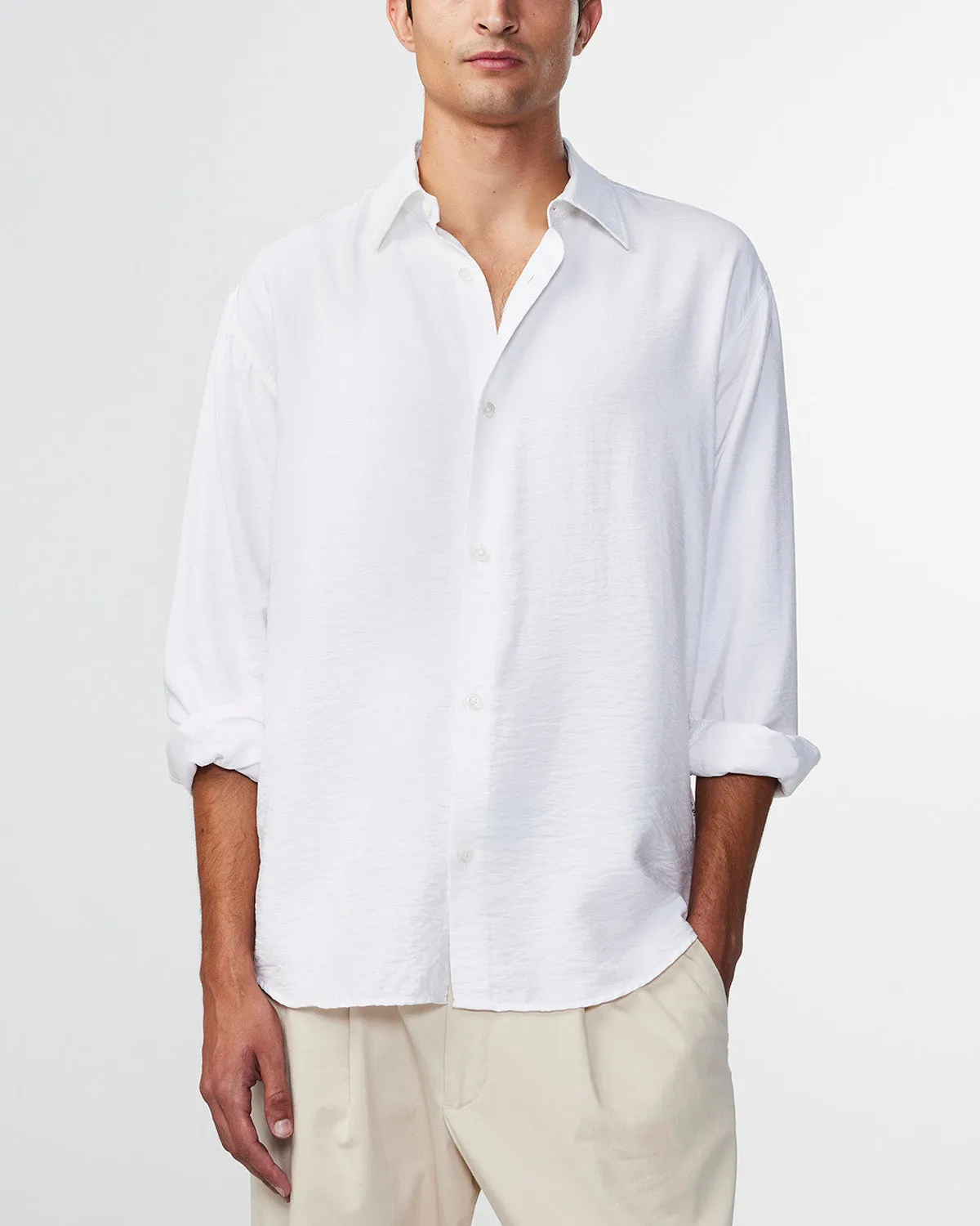 NN07 5971 Freddy No Pkt LS Shirt White