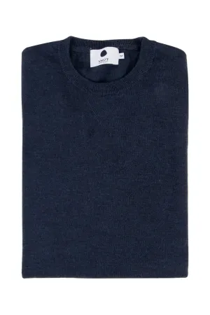 NN07 Barca Fine Navy Wool Crew Knit