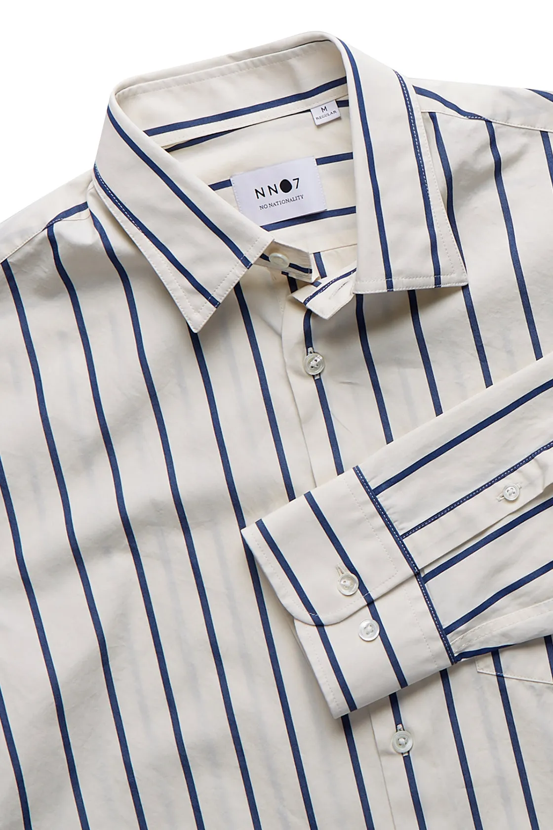 NN07 Errico Shirt White Stripe