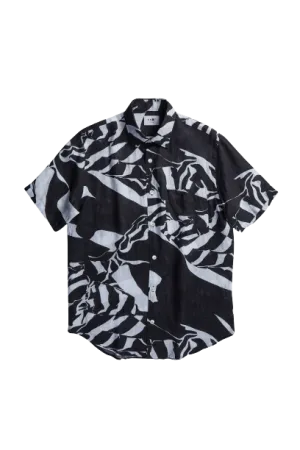 NN07 Errico Short Sleeve Shirt Black Print