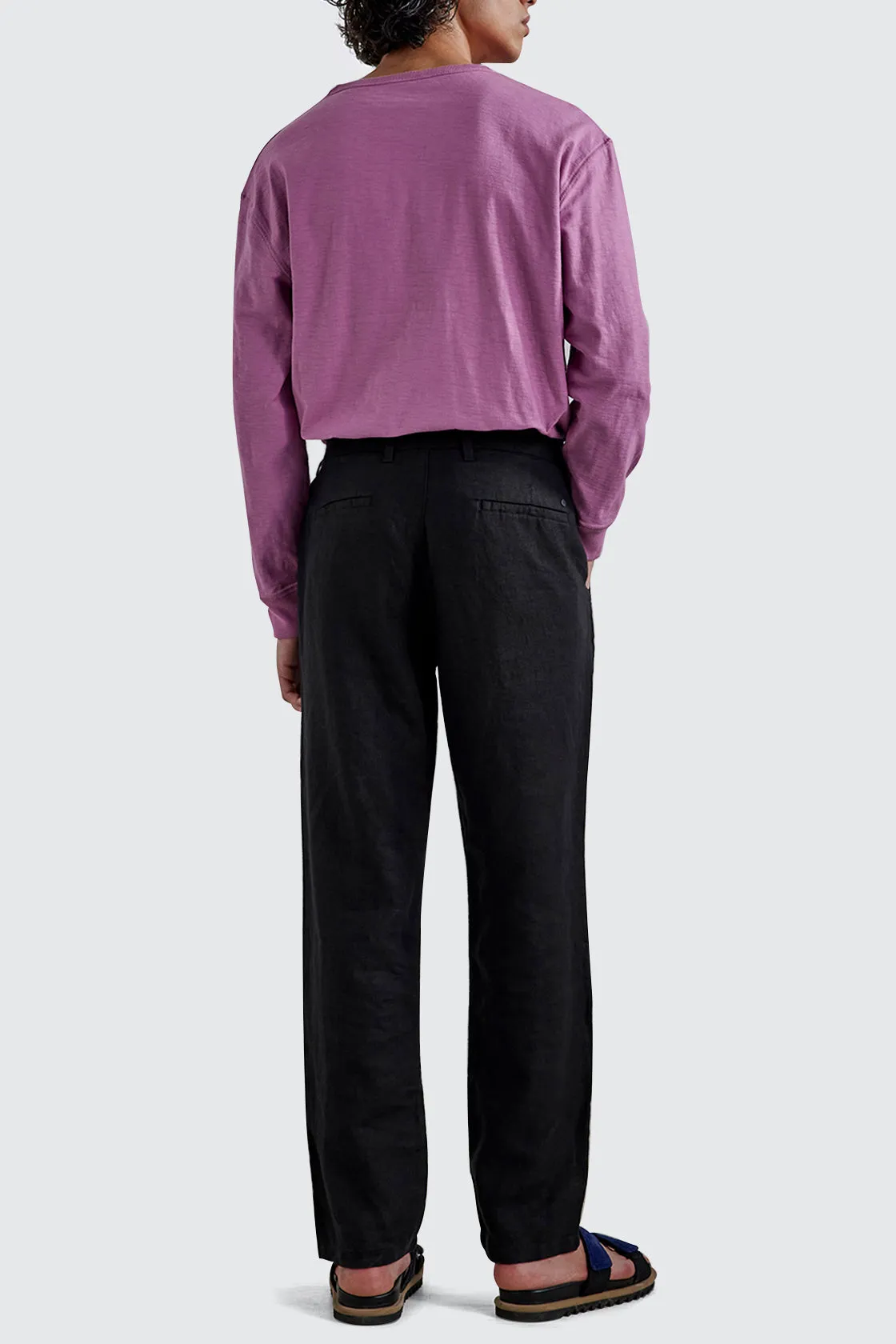 NN07 Karl Linen Chino L32 Black