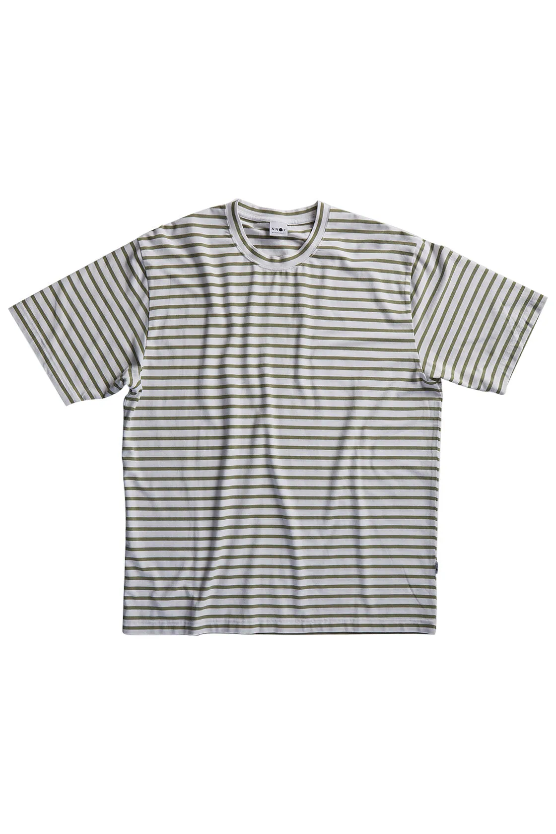 NN07 Kurt Tee Green Stripe