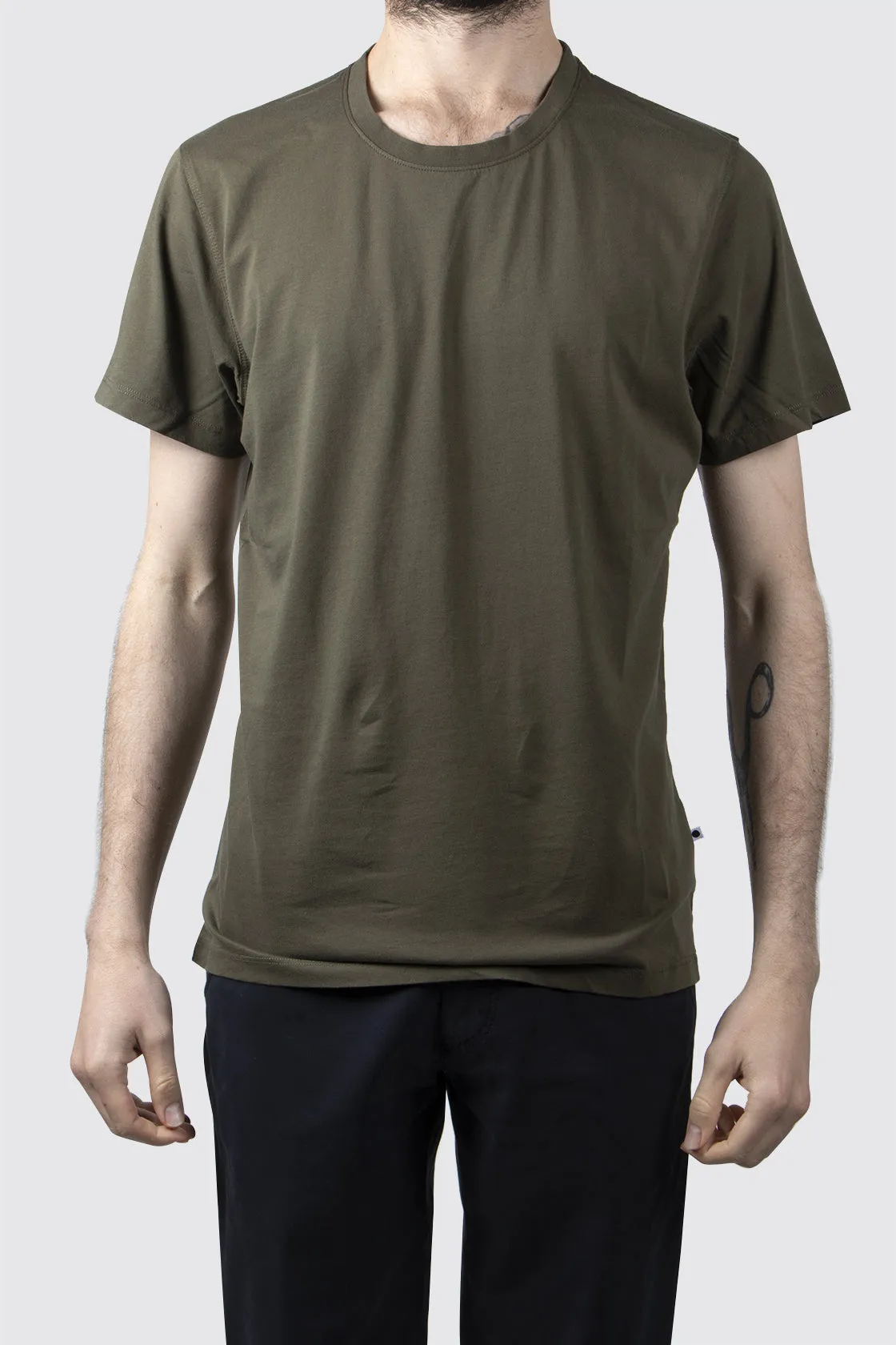 NN07 Pima Crew Neck Tee Green