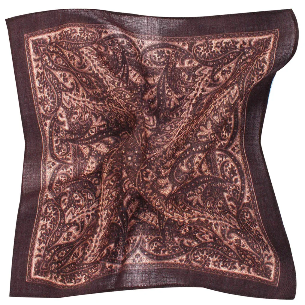 Otaa King Cool Brown Wool Pkt Square