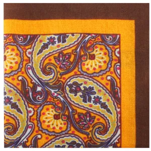 Otaa Mr Profaci Paisley Burnt Rust Wool Pkt Square
