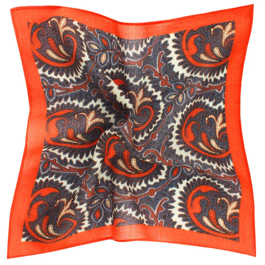 Otaa Prince of Jazz Orange Wool Pkt Square
