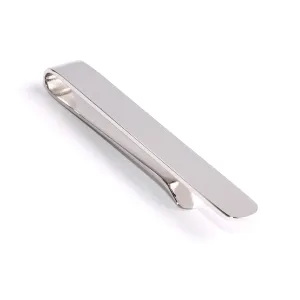 Otaa Shining Silver Round Clasp Tie Bar