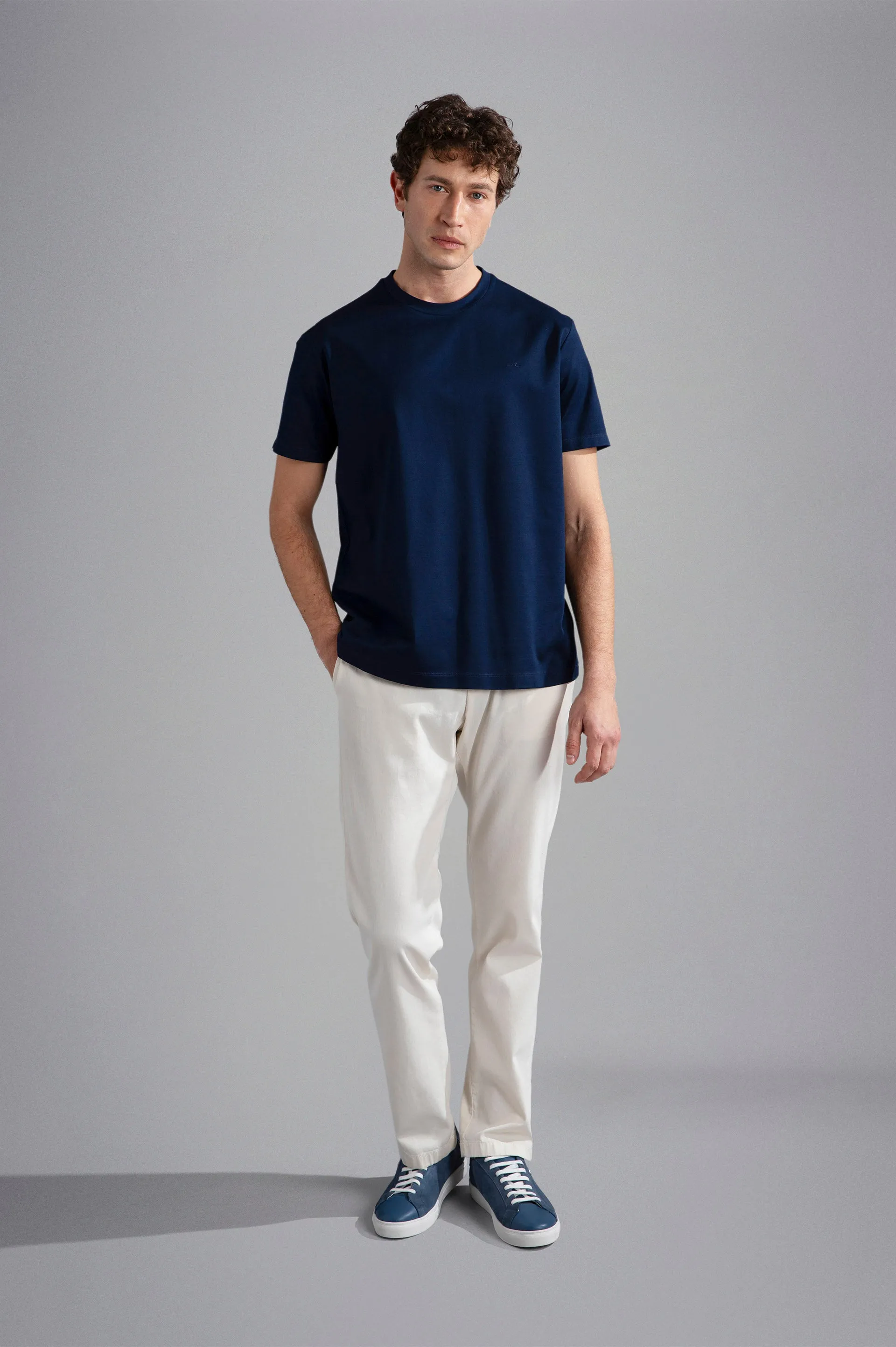 Paul & Shark Pique Cotton SS Tee Navy