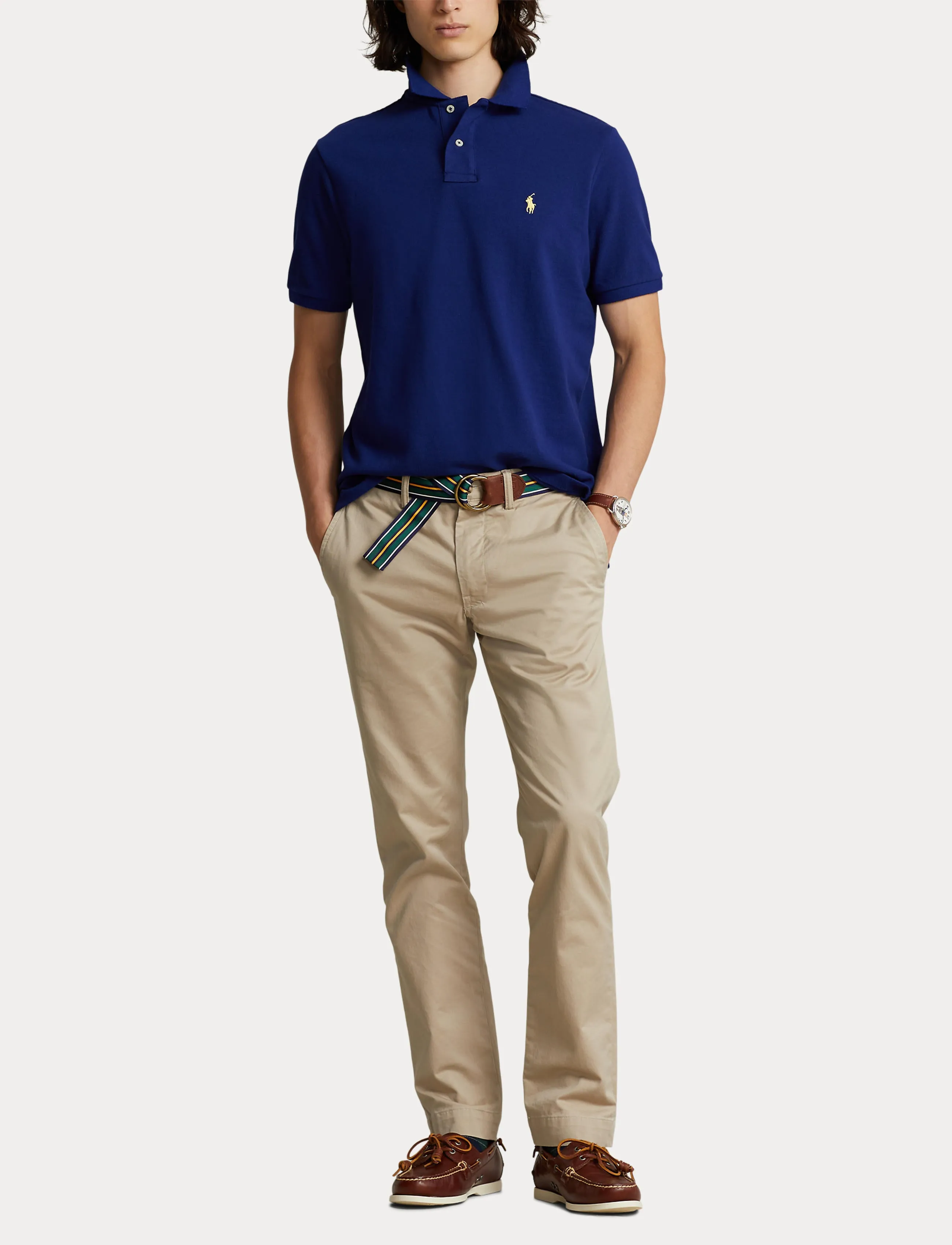 Polo Ralph Lauren Slim Fit Mesh Polo Fall Royal