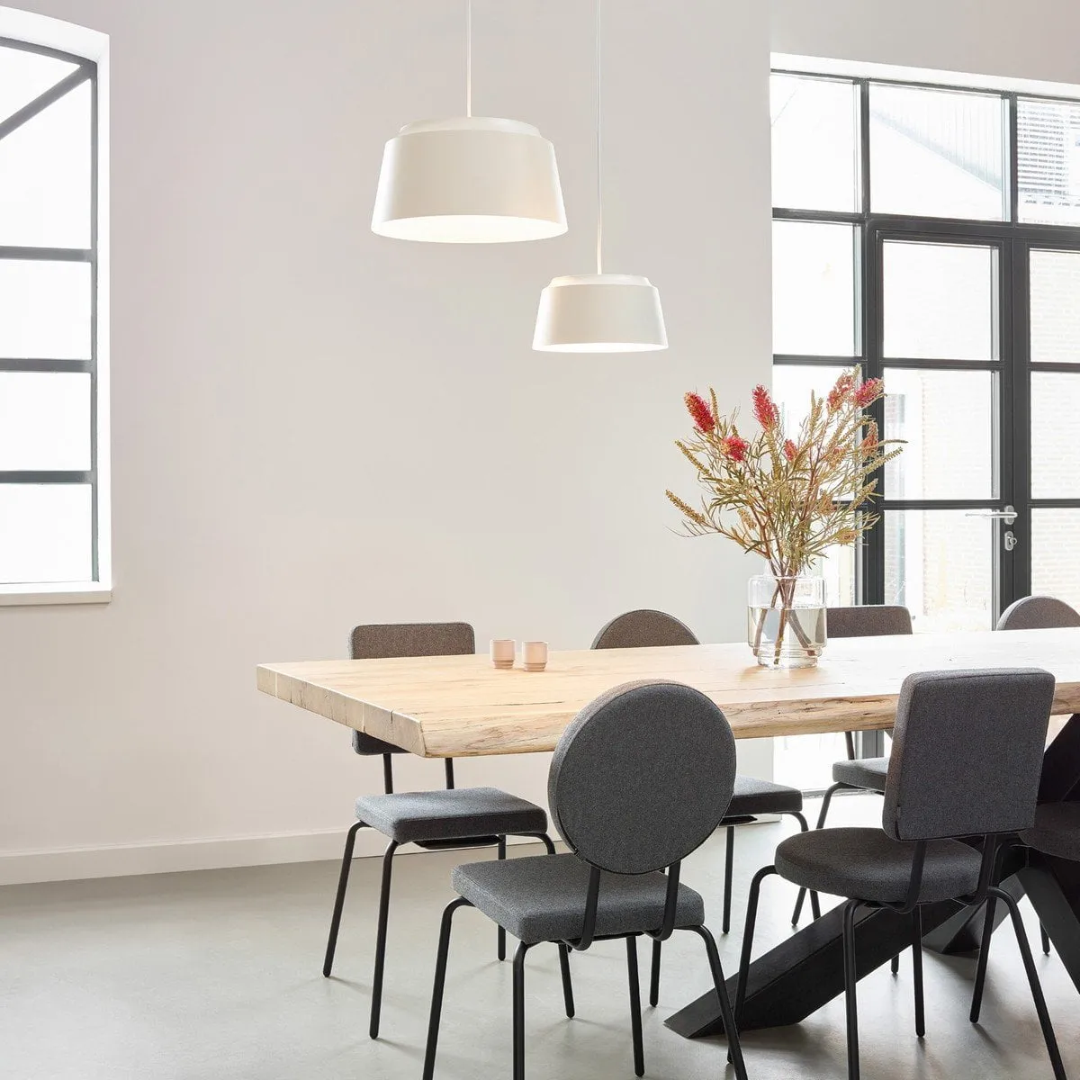 Puik Groove Pendant Small, White