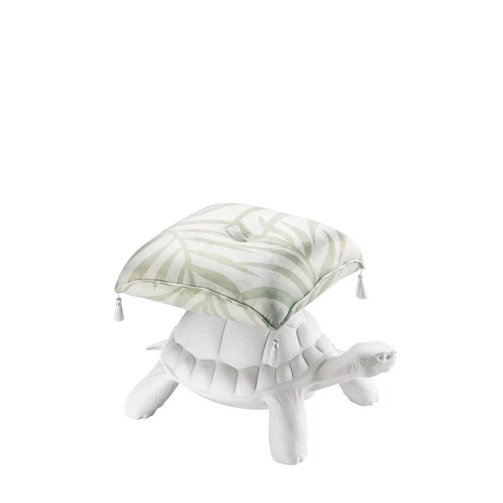 Qeeboo Turtle Carry Puff, White
