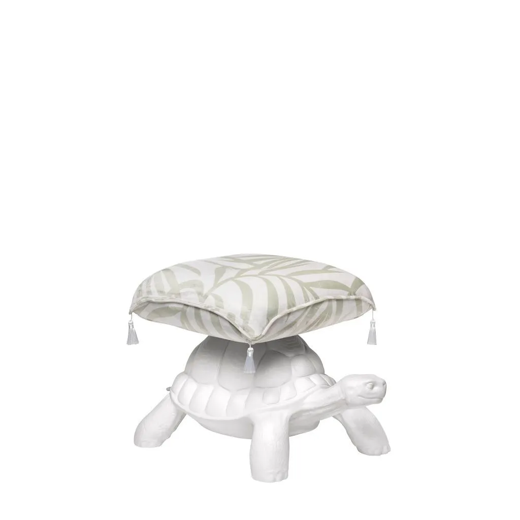 Qeeboo Turtle Carry Puff, White