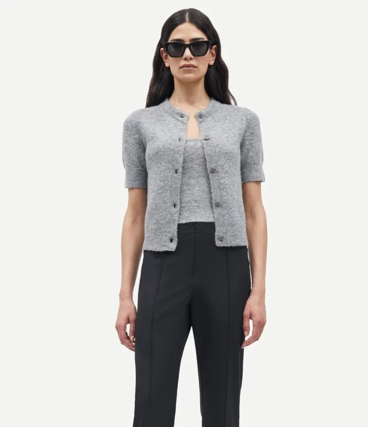 SANOURA CARDIGAN GREY STRIPE  - SAMSOE