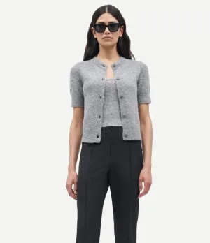 SANOURA CARDIGAN GREY STRIPE  - SAMSOE