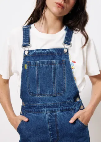 SELVI DENIM OVERALL DRESS - FRNCH