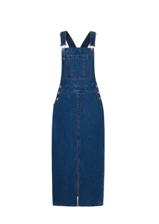 SELVI DENIM OVERALL DRESS - FRNCH