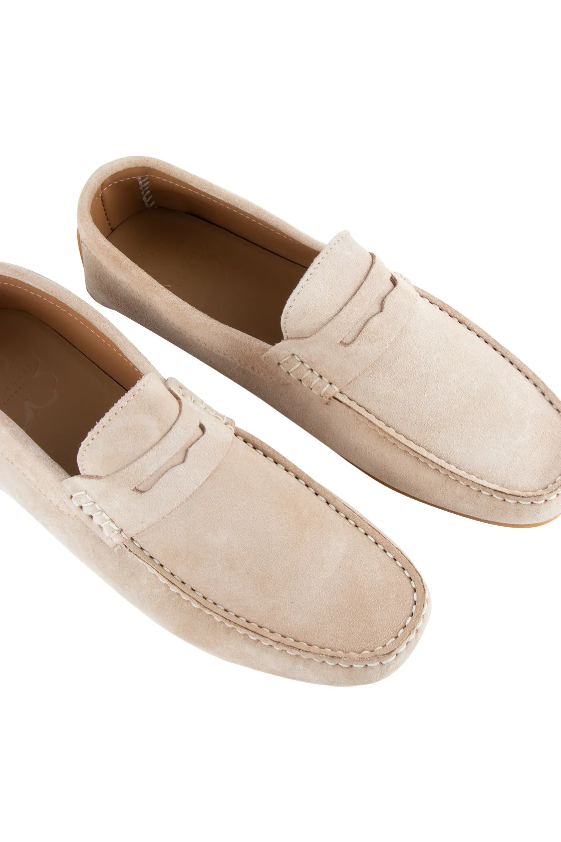 Ted Baker Allbert Suede Driving Shoes Natural