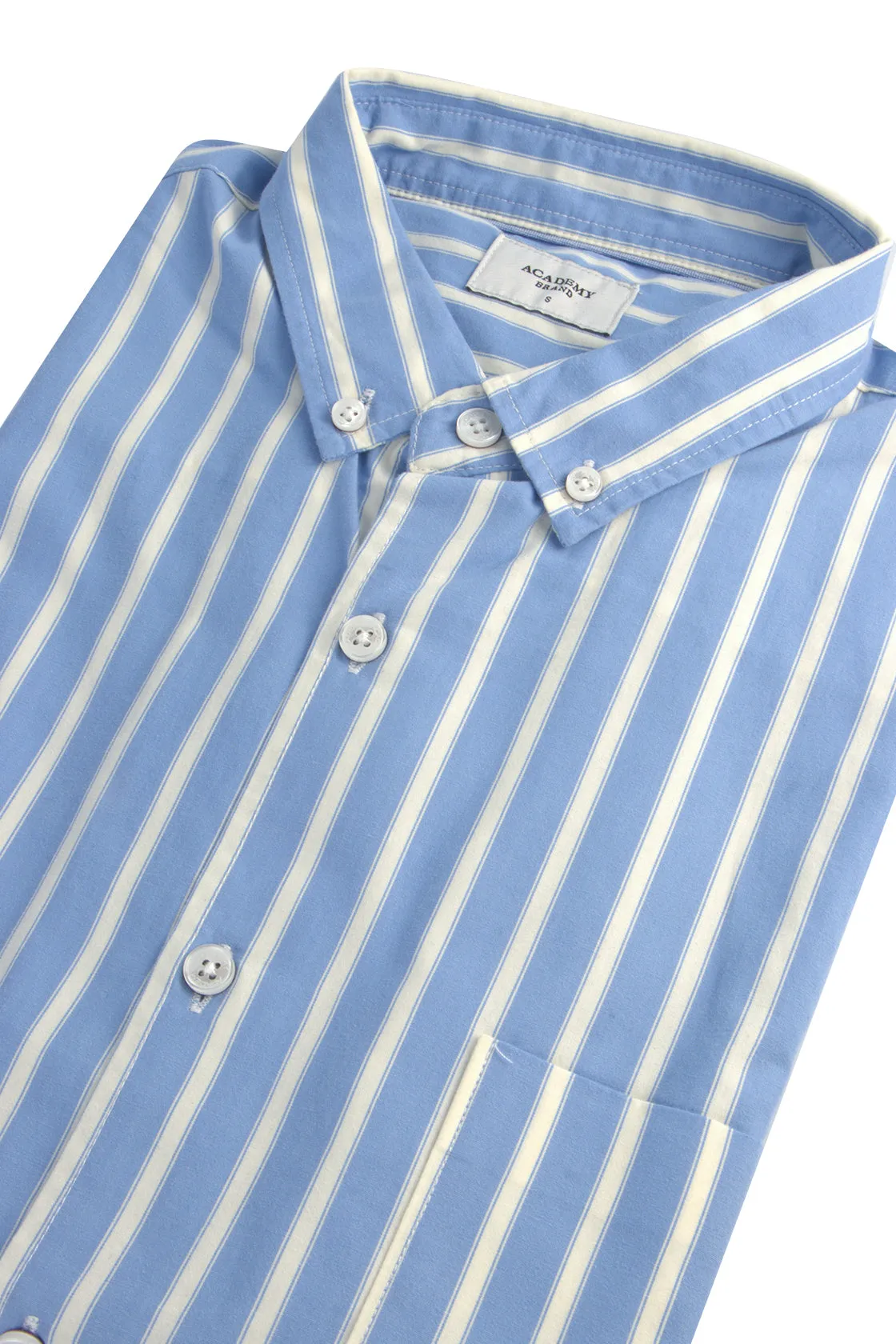 The Academy Brand Henry LS Shirt Blue