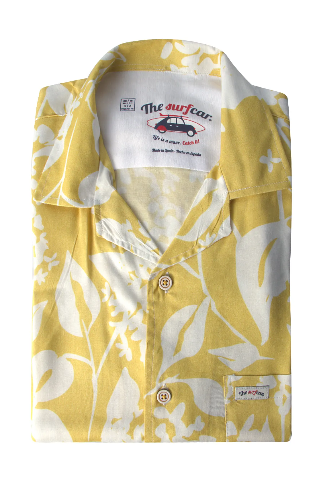 The Surf Car S.Bowl Print SS Shirt Yellow