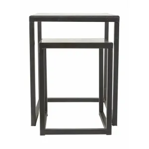 Villa Collection Table 36x36 Cm Black, 2 Pcs.